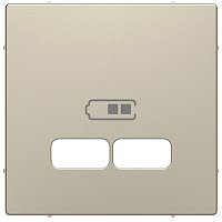 Лицевая панель Schneider Electric Merten D-Life для 2-м. розетки USB сахара